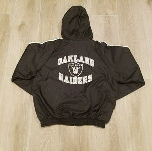 Vintage Oakland Raiders Bomber Hooded